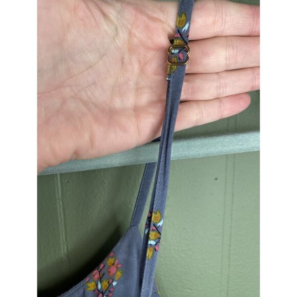 NATURAL LIFE Jumpsuit Size Medium Wide Leg Loose Gray Blue Bohemian Rayon Romper - Picture 4 of 12